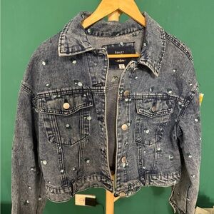 Embroidery Denim Jacket with flowers